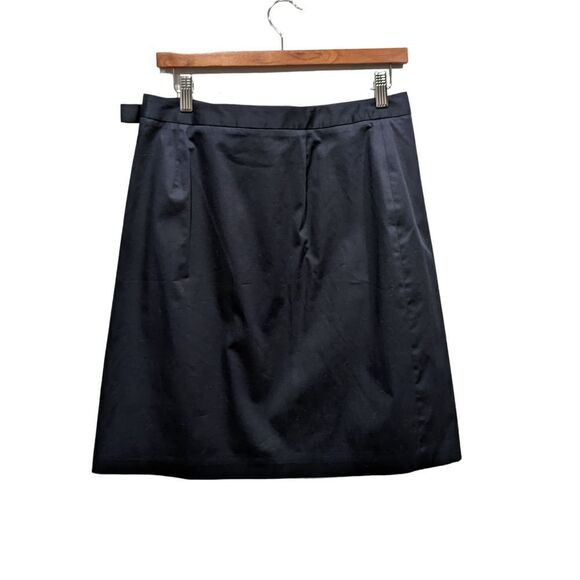 Brooks Brothers Navy Blue Ribbon Tie Waist Midi Wrap Skirt, 8 - Picture 6 of 8